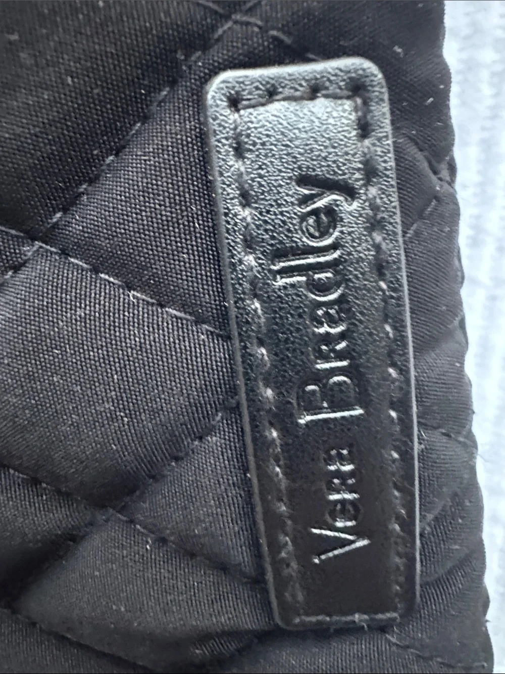 Vera Bradley Black Quilted Duffel Tote
